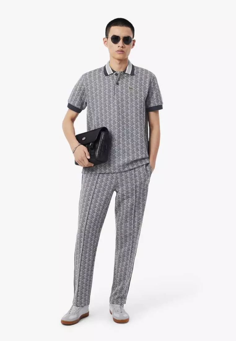 Classic Fit Monogram Jacquard Polo Shirt