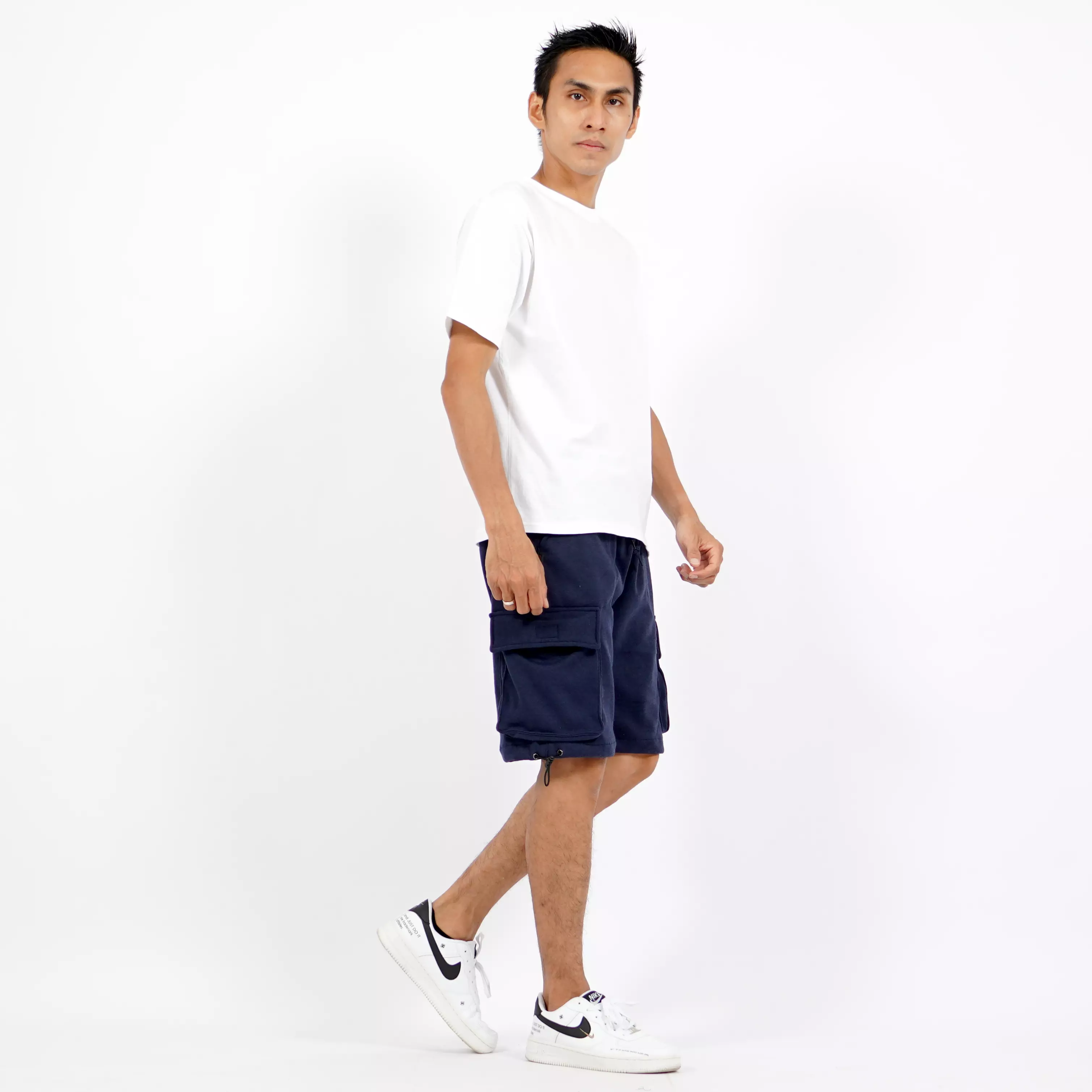 JUAN Celana Pendek Cargo Pria Celana Cargo Pendek Pria Short Cargo Pants - NAVY