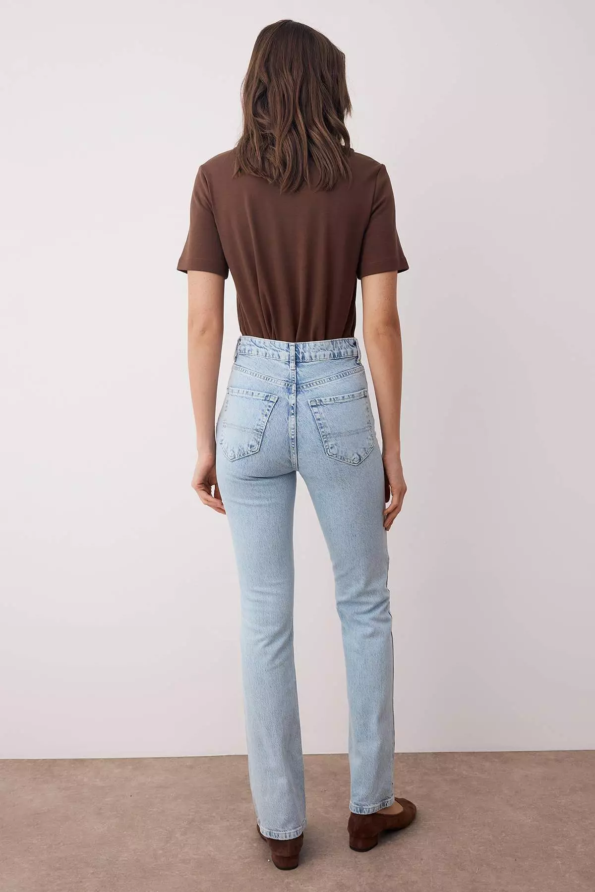 High Waist Straight Cut Comfort Jeans