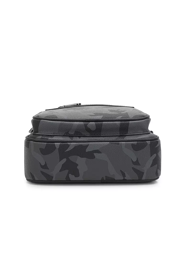 Men's Camouflage Sling Bag / Crossbody Bag - Black
