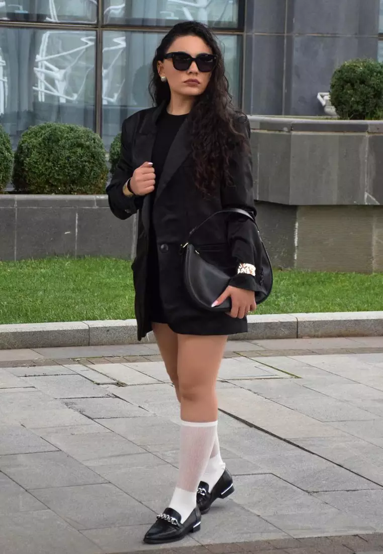 Black Leather Slip-on