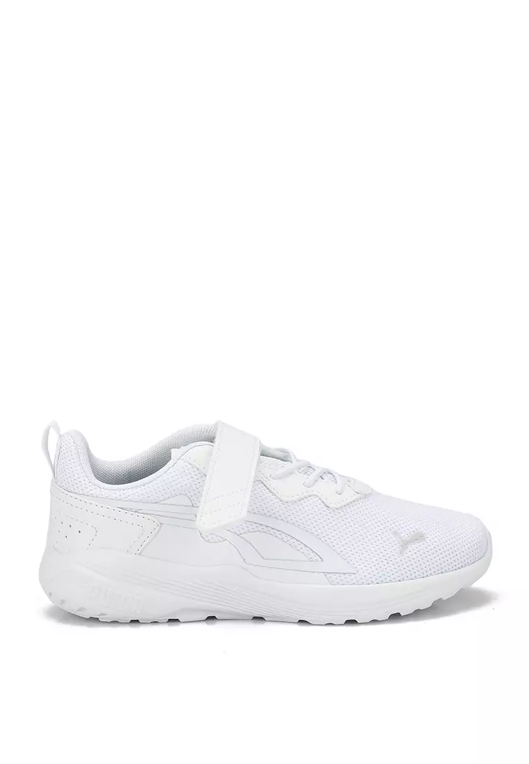 All white junior trainers best sale