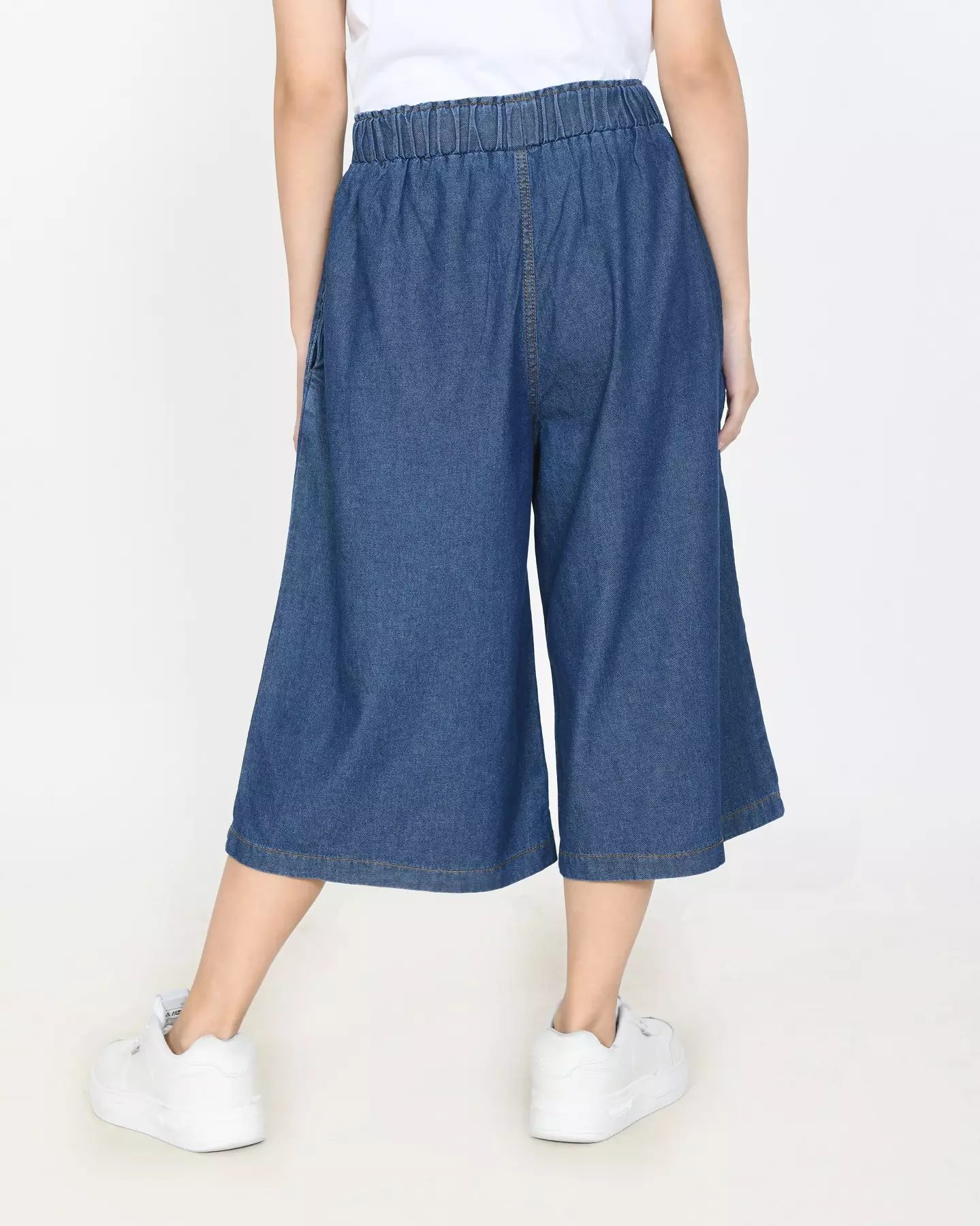 Diana Celana Kulot Denim 3/4 Wanita DARK BLUE