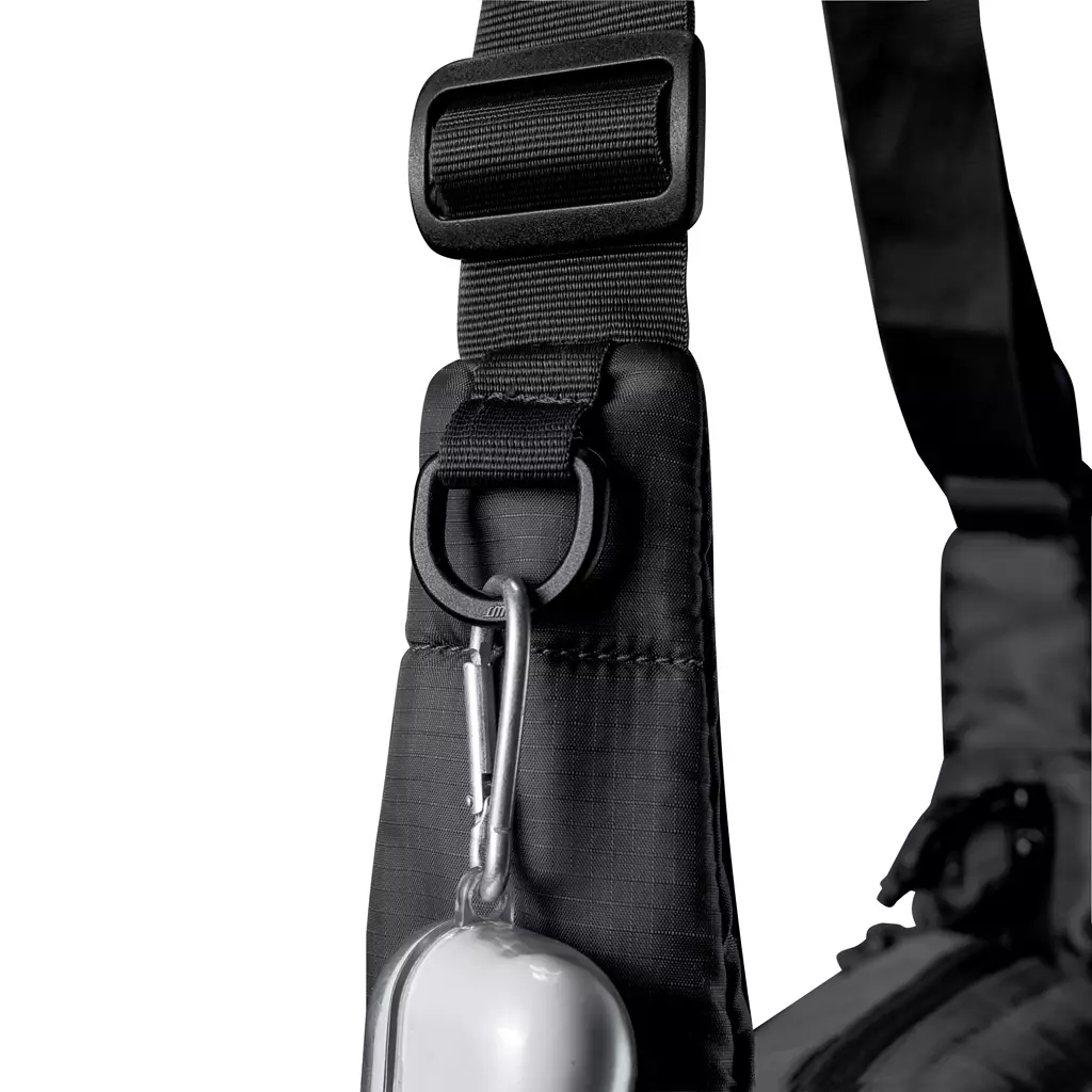 Bodypack Puffy Shoulder 1.0 Basic Shoulder Bag 8 Inch Tas Selempang Travel Simpel Praktis - Hitam