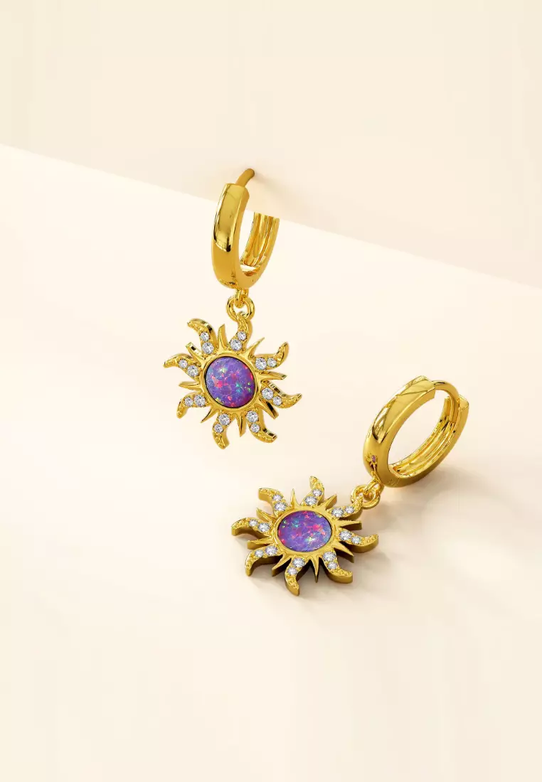 Rapunzel Opal Sun Drop Earrings