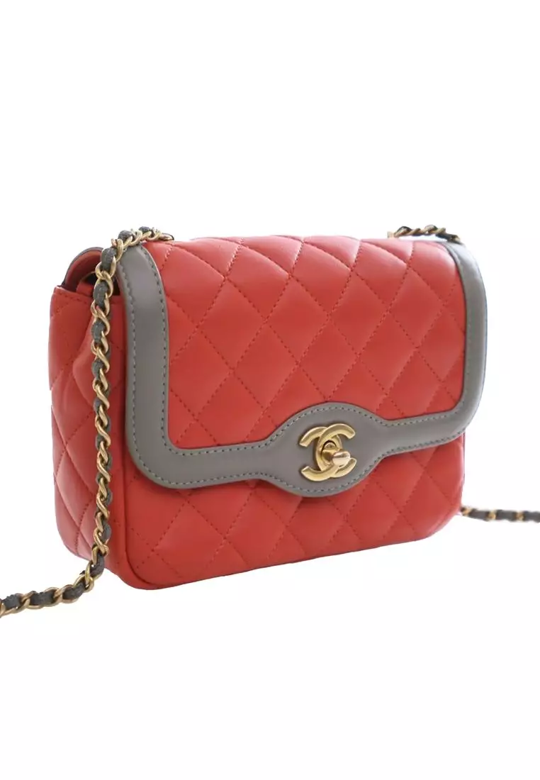 Pre-Loved Chanel Mini Quilted Lambskin Two Tone Day Flap