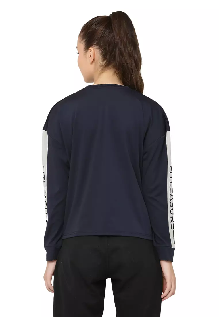 女士训练/健身房蓝色运动衫