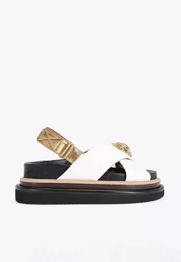 Discount on Kurt Geiger  shoes - SKU: Orson Cross Strap Sandal Bone