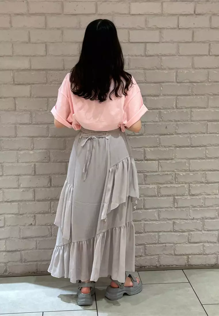 Earth Music & Ecology - Isamu Sheer Willow Asymmetrical Skirt