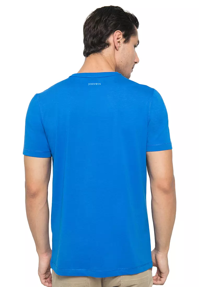 Johnwin - Kaos Pria - Kaos Polos Warna - Kaos Supima 40's - Roundneck
