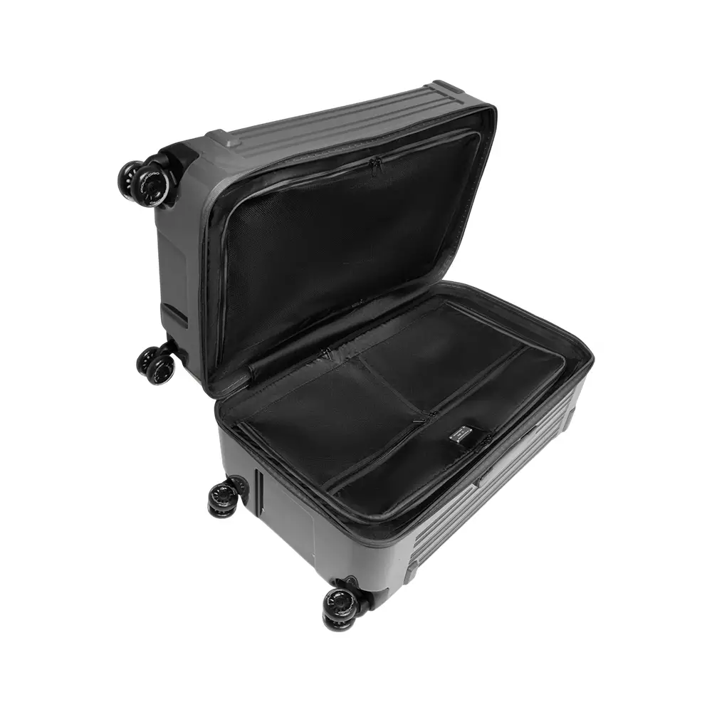 Hardside 4 Wheel Suitcase Small Trunk Shape Grey