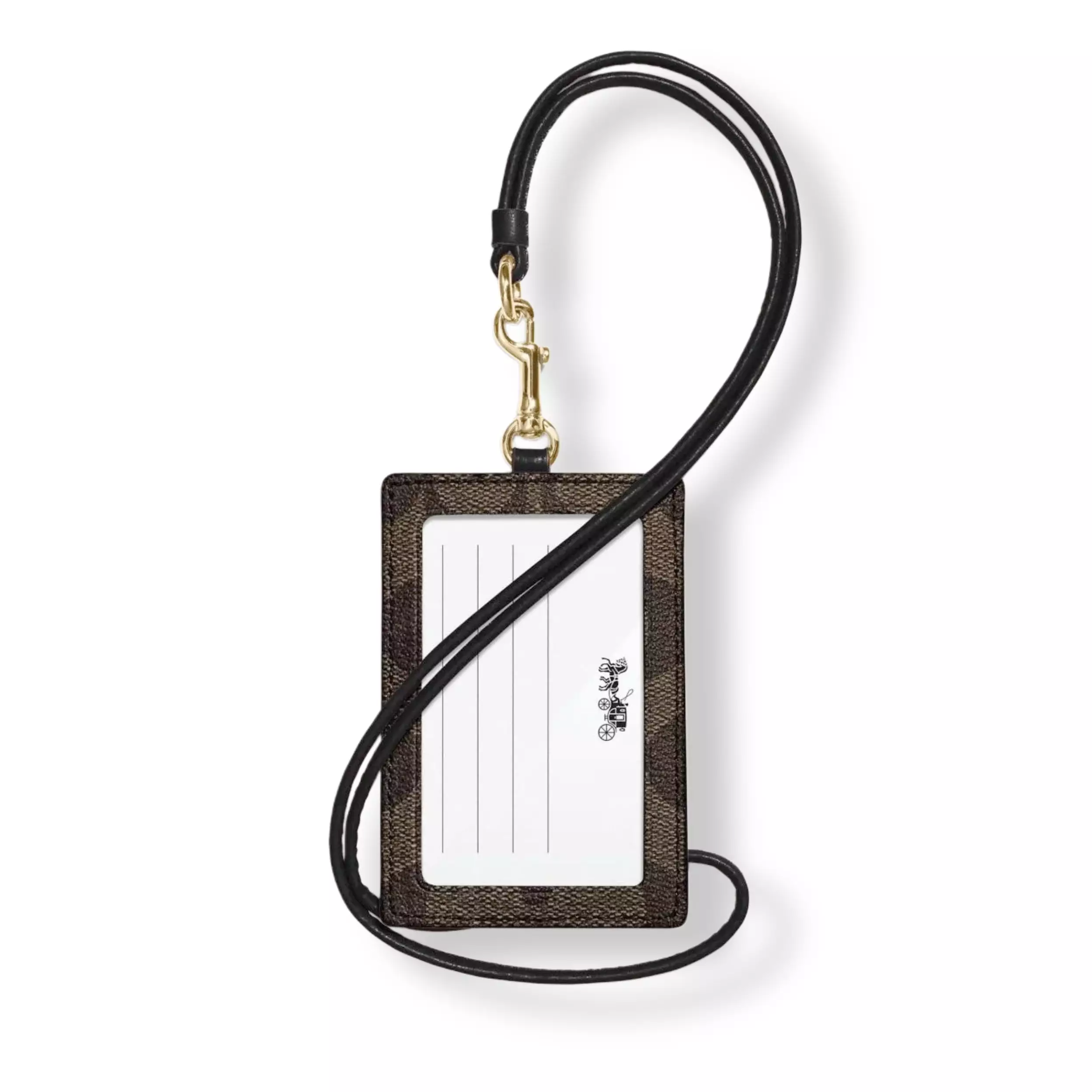 Coach ID Lanyard in Signature Canvas brown/black