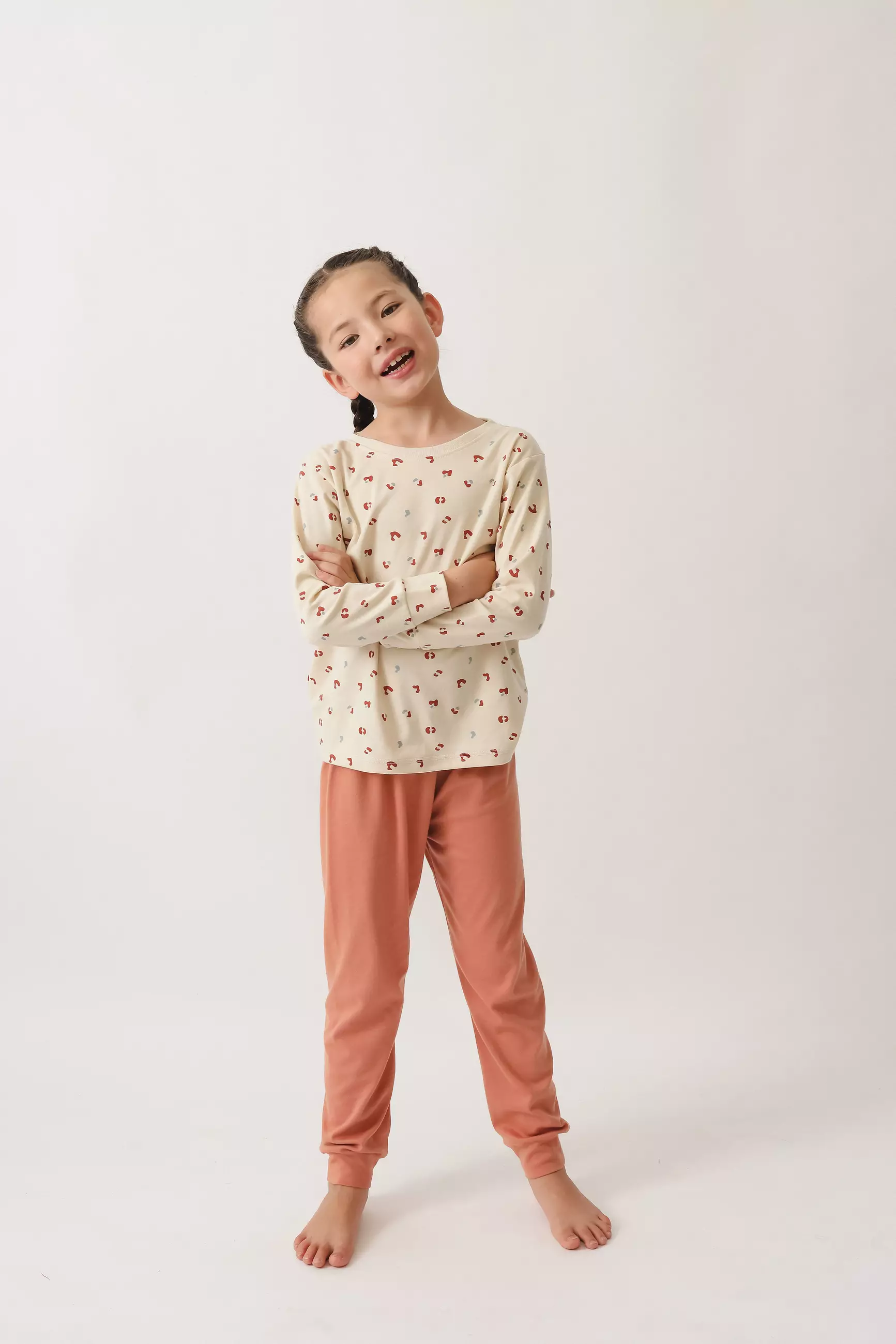 Pito Kids Set Piyama Panjang Anak Wiggle Teracotta 1-8 Tahun