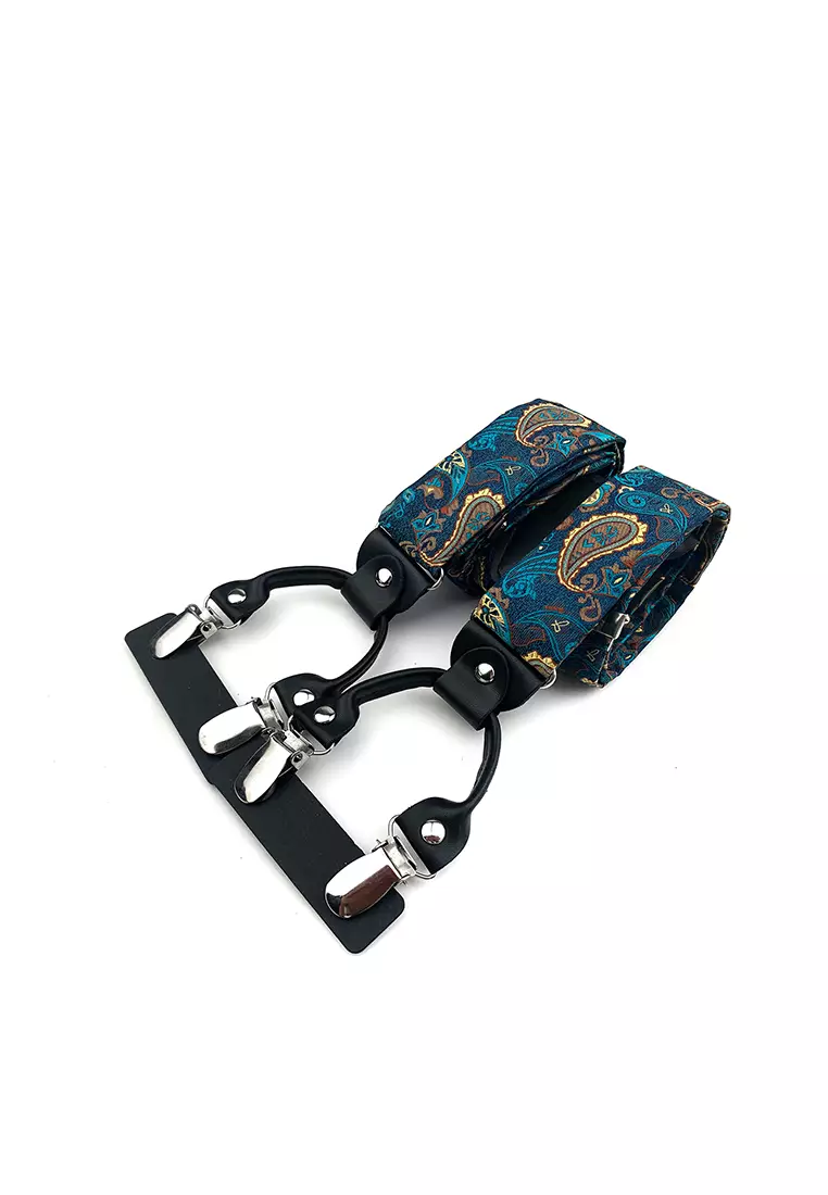 Men's Adjustable Elastic 6 Clips Suspenders