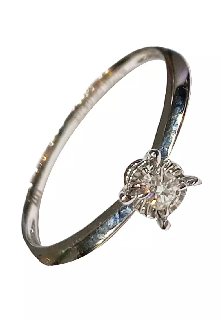 LITZ 18K White Gold Diamond Ring DR140