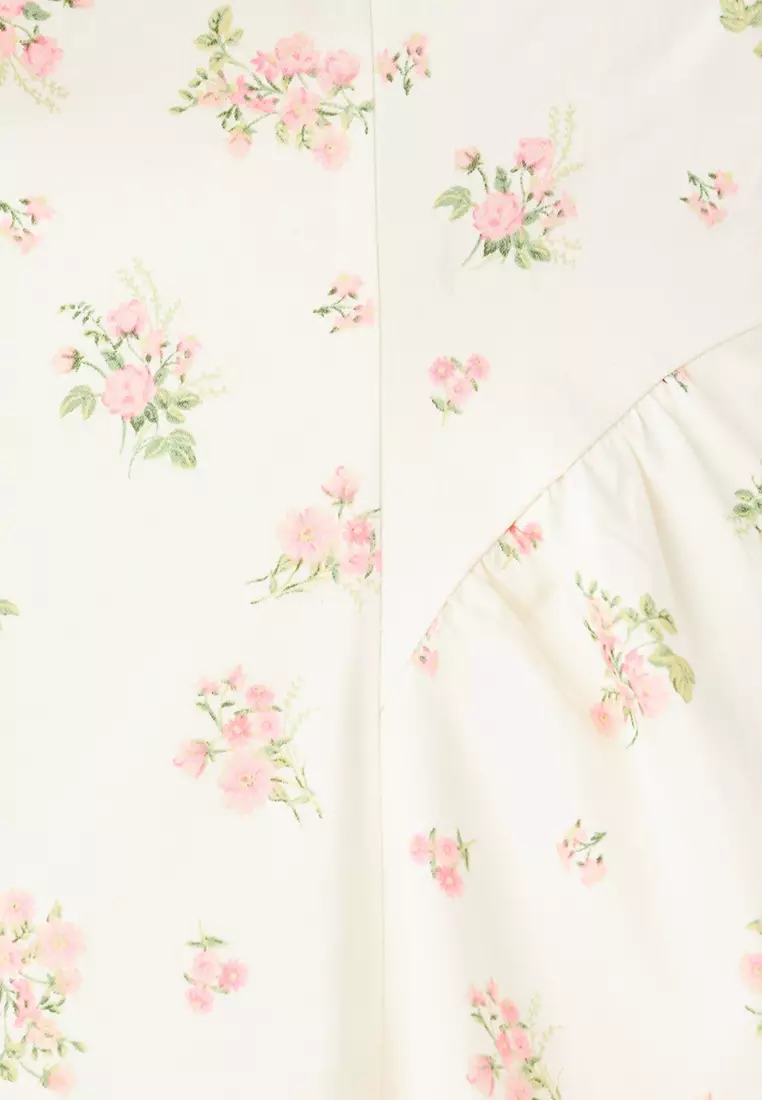 Floral-Print Flared Dress