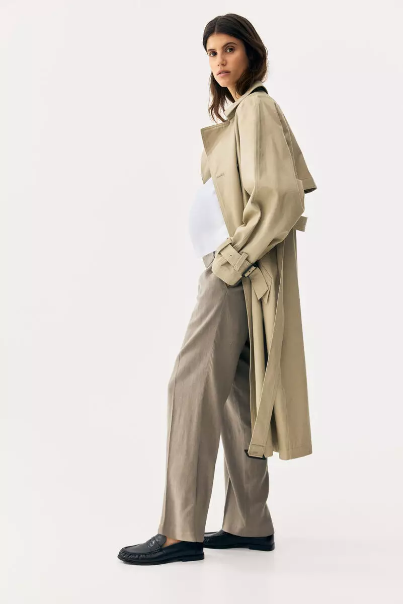 MAMA Linen-blend tailored trousers