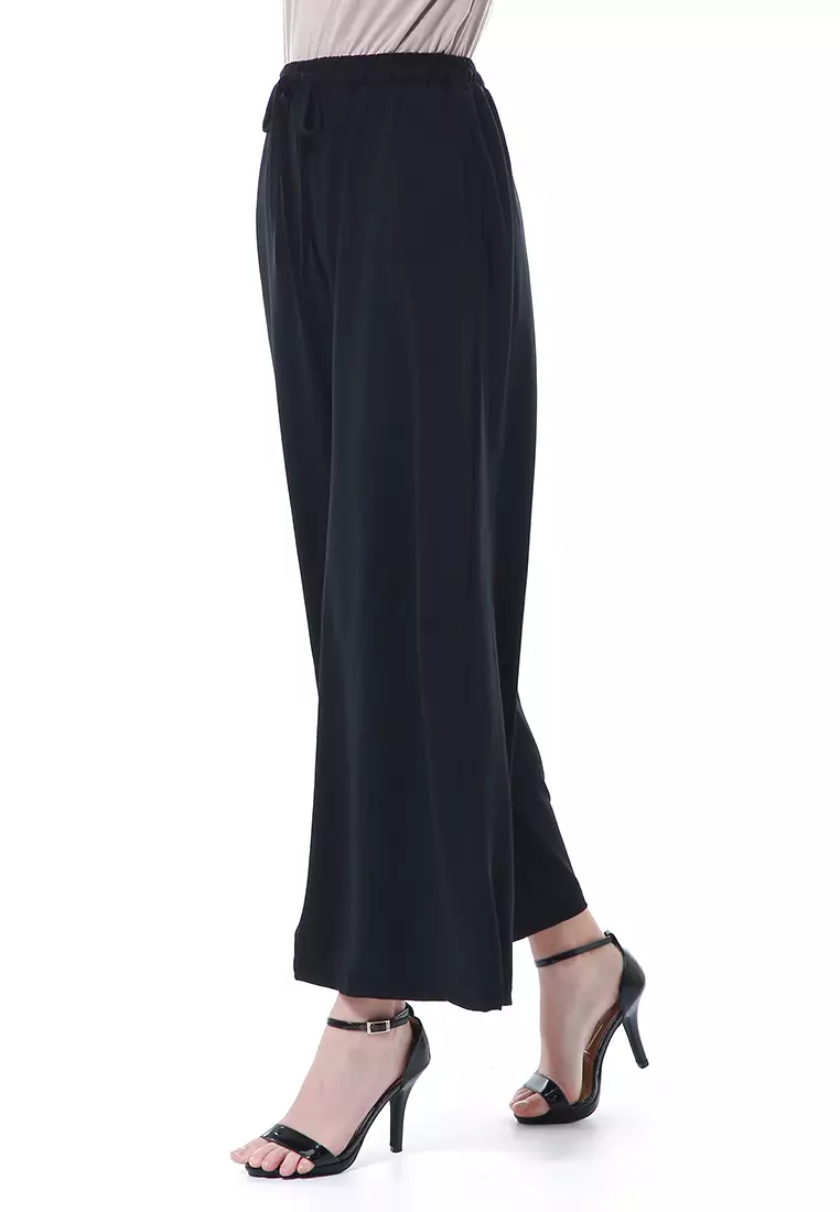 Nana Celana Kulot Bawahan Wanita Regular Fit Premium Quality - Black