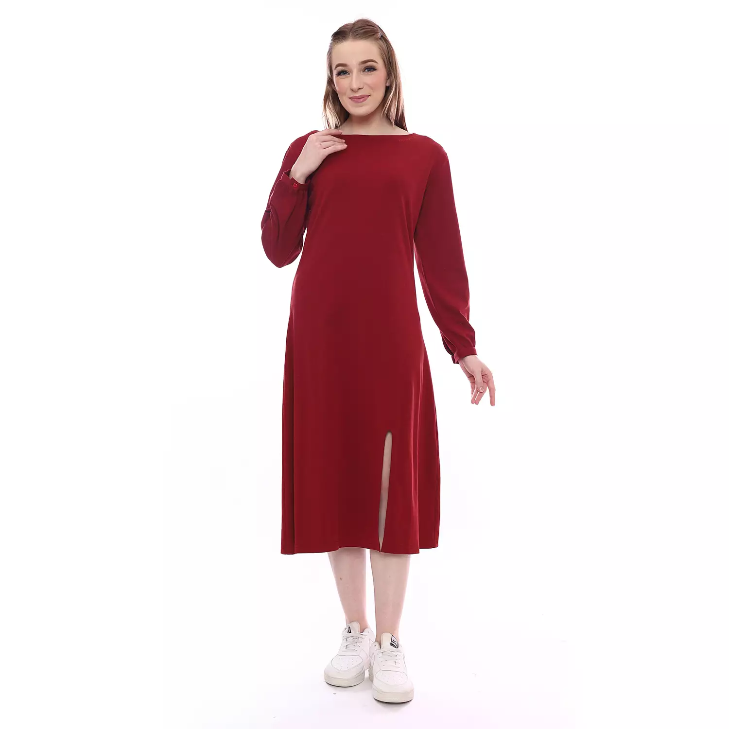 Insight Dress Wanita Merah C Square Up Midi Dress Planet Surf
