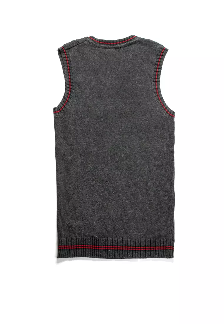 Contrast Stripe Knitted Vest XH920