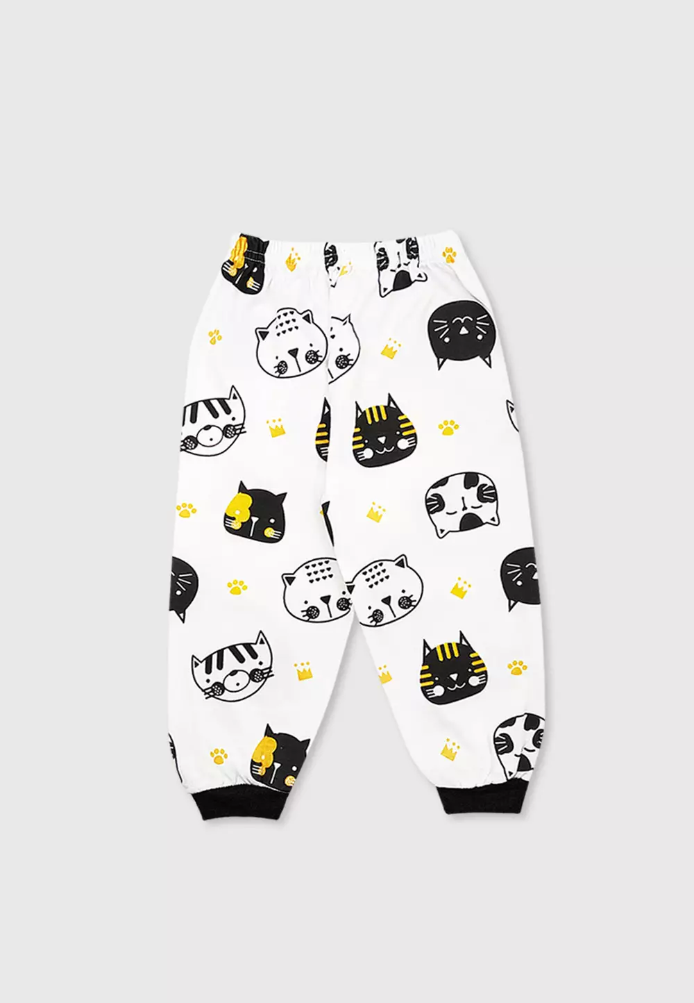 Wakakids Piyama Bayi Anak Laki Laki Baju Tidur Usia 6 Bulan Hingga 12 Bulan Motif Cat 4090 Hitam
