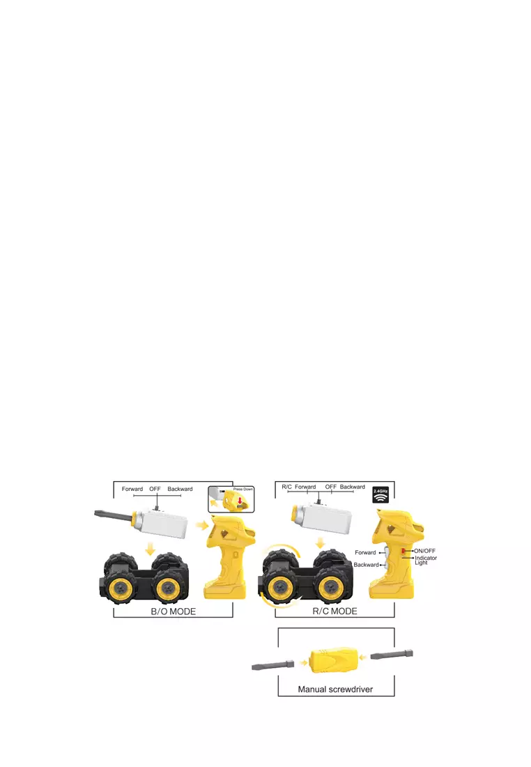 Okiedog DIY RC Transformer Excavator - Mobil Dan Robot Remote