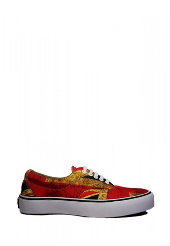 D-Island Shoes Sneakers Motif England Low Canvas Red