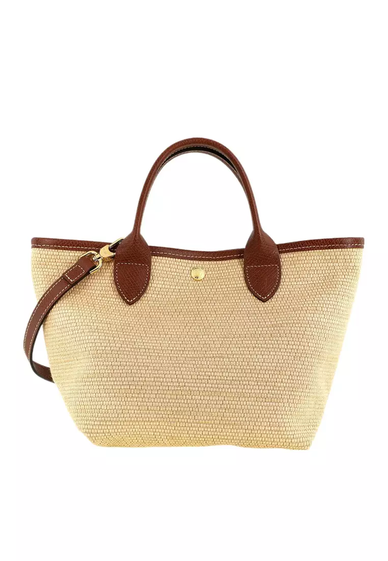 Buy LONGCHAMP Women's Le Panier Pliage Small Size Canvas Handle Bag in ...