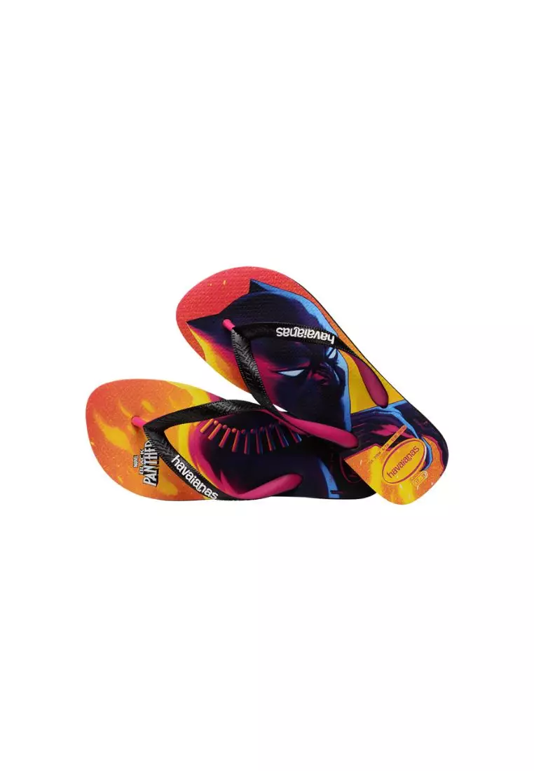 Kids Top Marvel Flip Flops - Black/Pink Eletric