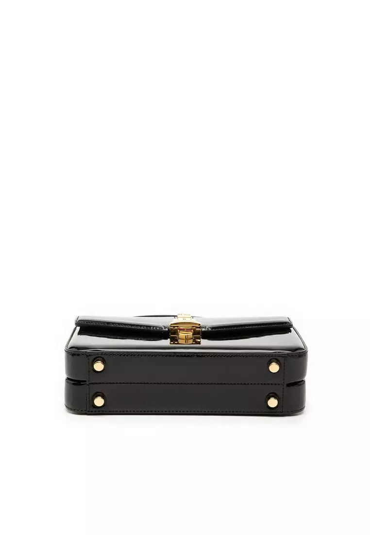Pre-Loved Gucci Mini Patent Sylvie 1969 Top Handle Bag