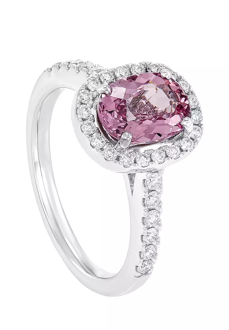 Garnet and white best sale gold ring