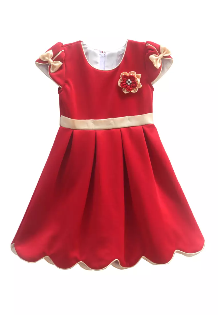 Two Mix Dress Anak Imlek - Baju Anak Perempuan Imlek Fashion Usia 0-12 tahun 4129