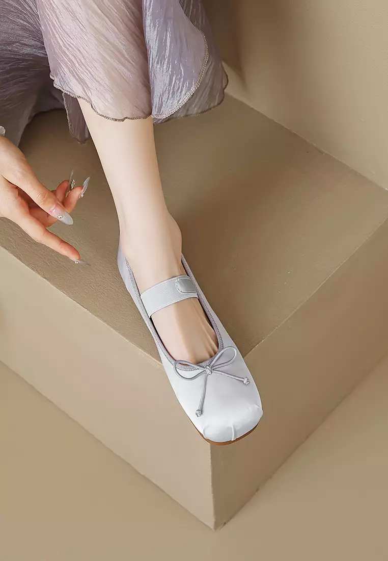 Elastic Strap Bowknot Mary Jane Shoes WW222-1