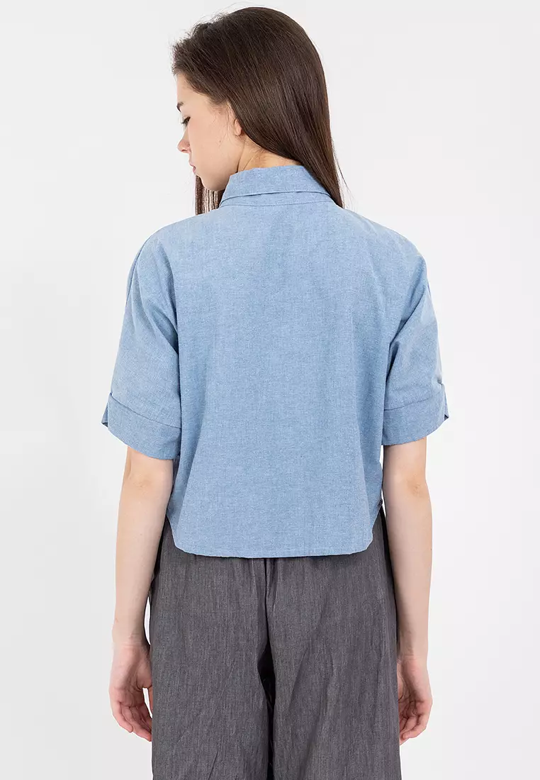 Cassandra Crop Polo Top