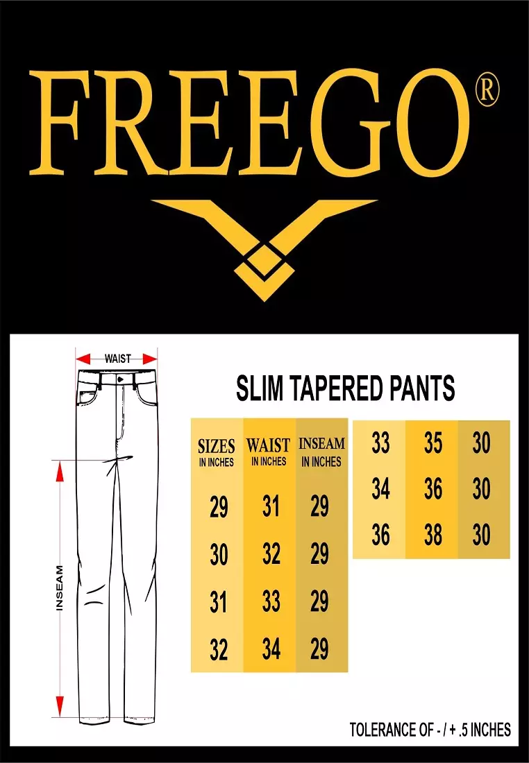 Colored Long Pants Slim Tapered Stretch