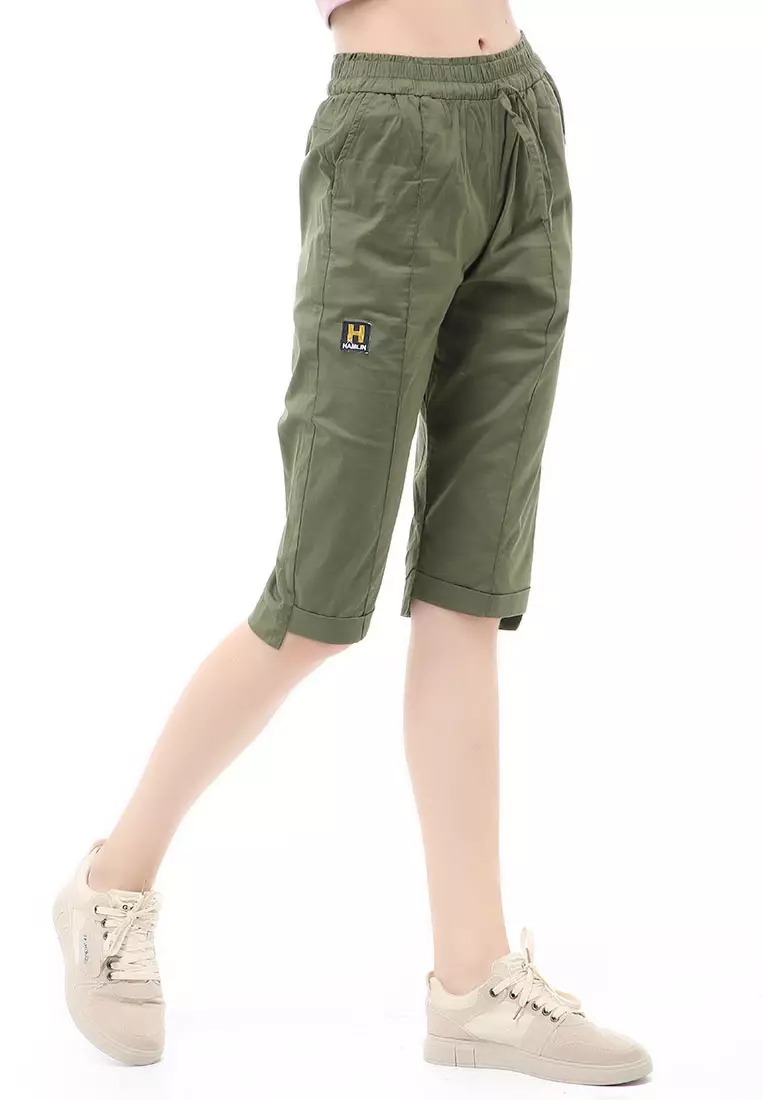 Madoc Short Pants Celana Pendek Kasual Wanita 3/4 Street Material Cotton ORGINAL - Army Green