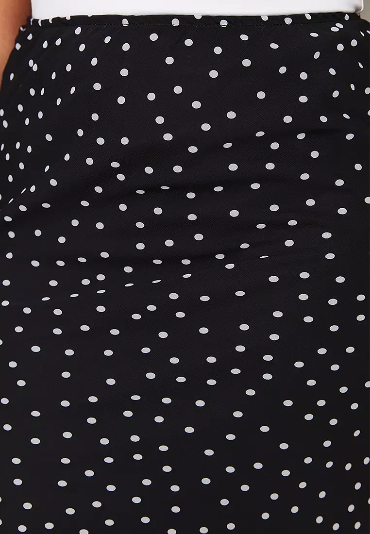 Plus Size Polka Dot Skirt