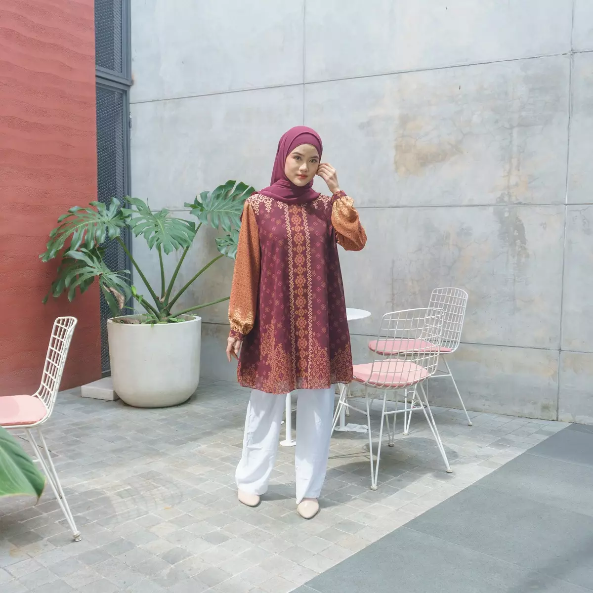 EPC Tunik Kinaya - Maroon - Imprint Collection
