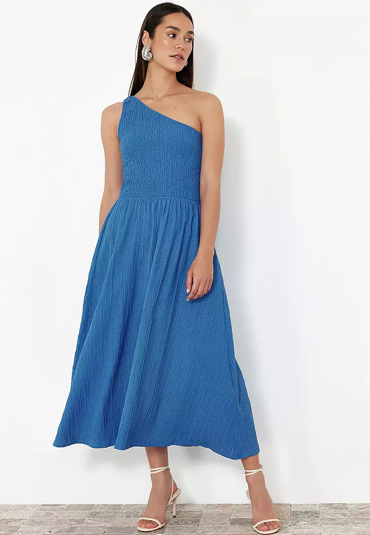 One Shoulder Midi Dress