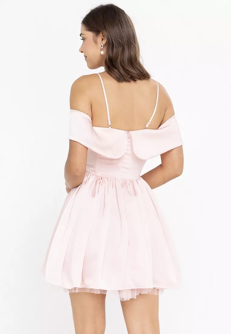 Clara Belle Off-The-Shoulder Corset Mini Dress