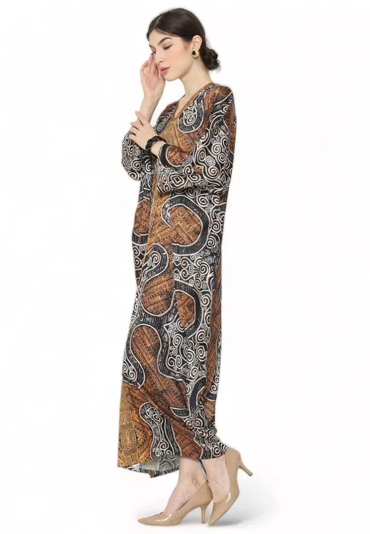 Kanzi Long Sleeve Batik Kaftan