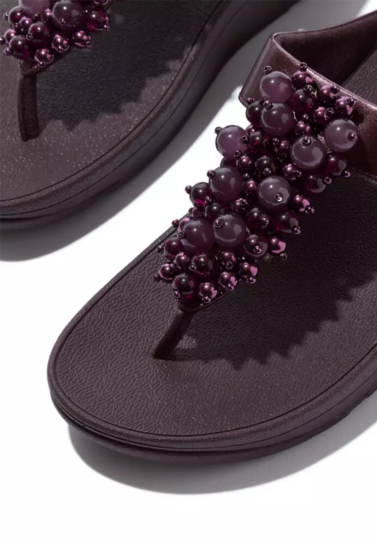 Fino Bauble-bead Toe-post Sandals