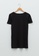 LC WAIKIKI black V Neck Straight Short Sleeve Cotton Maternity T-Shirt 71477AAC4E939EGS_3