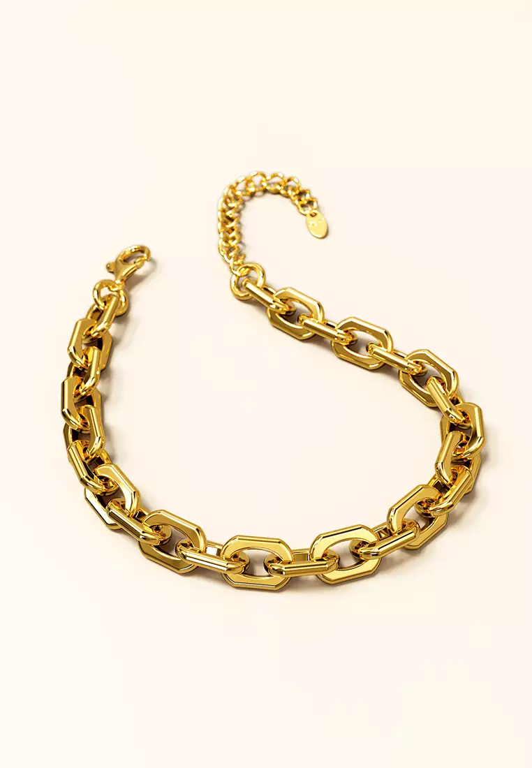 Buy Bullion Gold Cable Chain link Bracelet 2026 Online | ZALORA