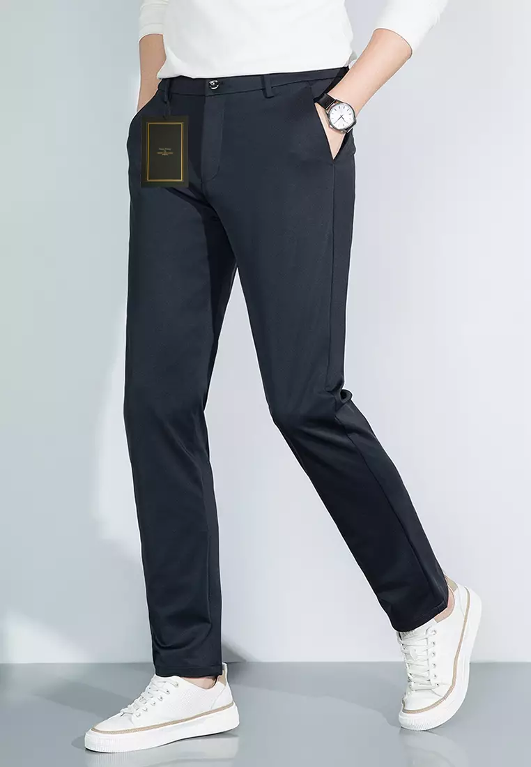 桑蠶絲小直筒西褲 WK-JBD905