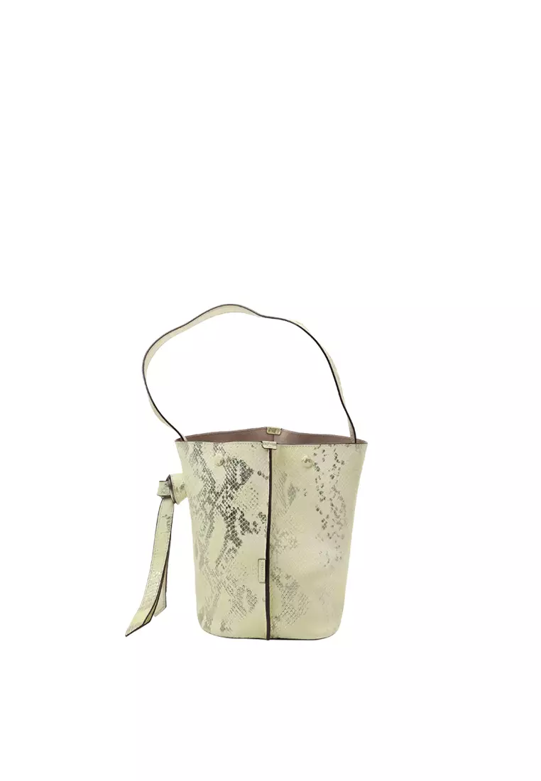 ORUKAMI Knot Bucket Bag Small - Embossed Lemon