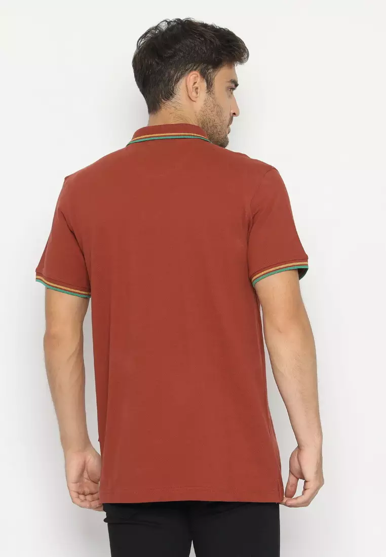 POLICE Polo Shirt Krah Stripes Pria 207200161