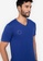ZALORA ACTIVE blue Contrast Seam V Neck T-Shirt 03C6CAAFE2C921GS_3
