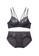 ZITIQUE grey Women's Sexy Glossy Lingerie Set (Bra and Underwear) - Iron Grey 1119CUS84A0F0AGS_1
