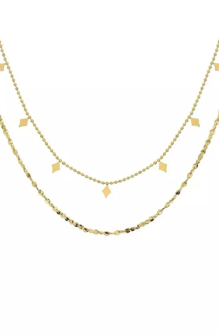 Gold chain hot sale necklace layered